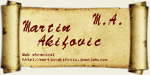 Martin Akifović vizit kartica